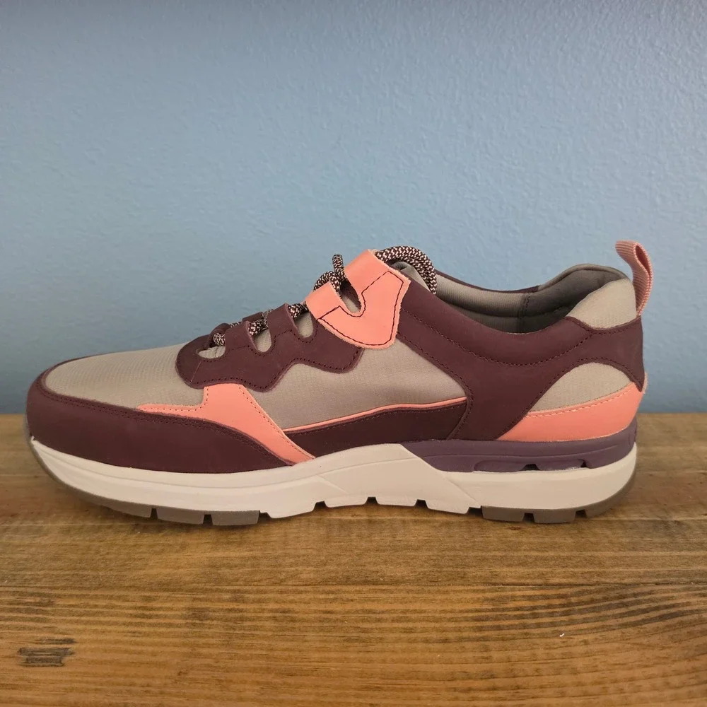 Rockport‎ Works Womens Composite Toe Work Sneakers Burgundy Pink Grey 12